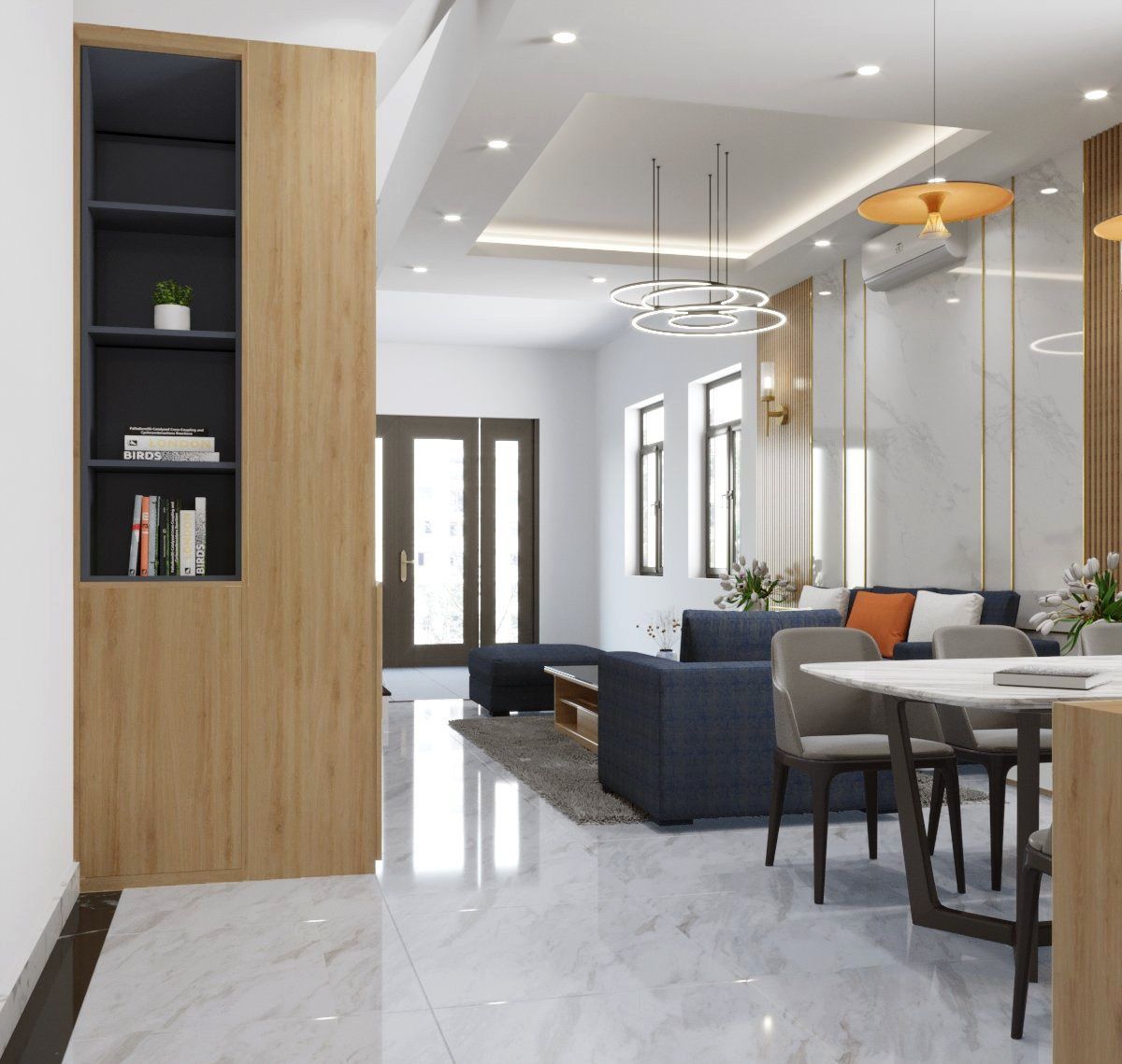 nội thất nhà ống 80m2