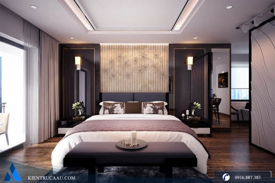 Hãy thử ngay cách bố trí phòng ngủ master cực chất cho nhà biệt thự  KN411029 - Kiến trúc Angcovat